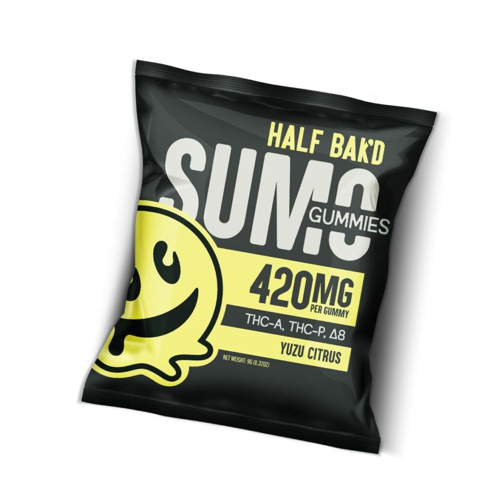 half bakd sumo gummies 420mg 2pcs yuzu citrus