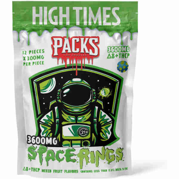 High Times packs with Delta Space Rings containing 3600mg.