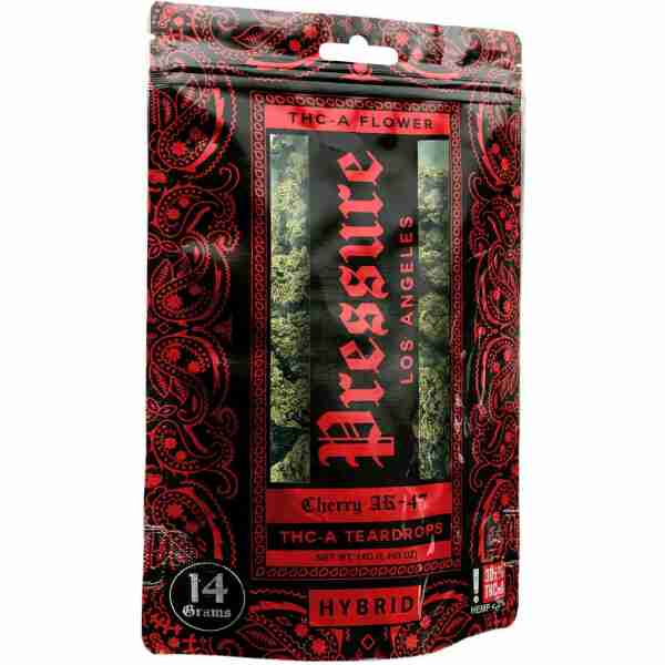 pressure la premium thca teardrops flower packs cherry ak 47
