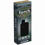 A black box with a Torch Onyx Liquid Diamonds THCa Disposable Vape 5g Wonderful Skunk inside.