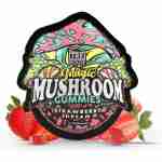 Strawberry magic mushroom gummies for microdosing.