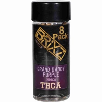 BRIXZ THCa 8-Pack Pre-Rolls 6g Grandaddy Purple - Indica