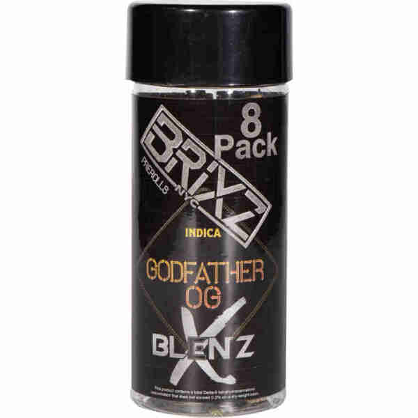 BRIXZ X Blenz 8-Pack Pre-Rolls 6g Godfather OG - Indica