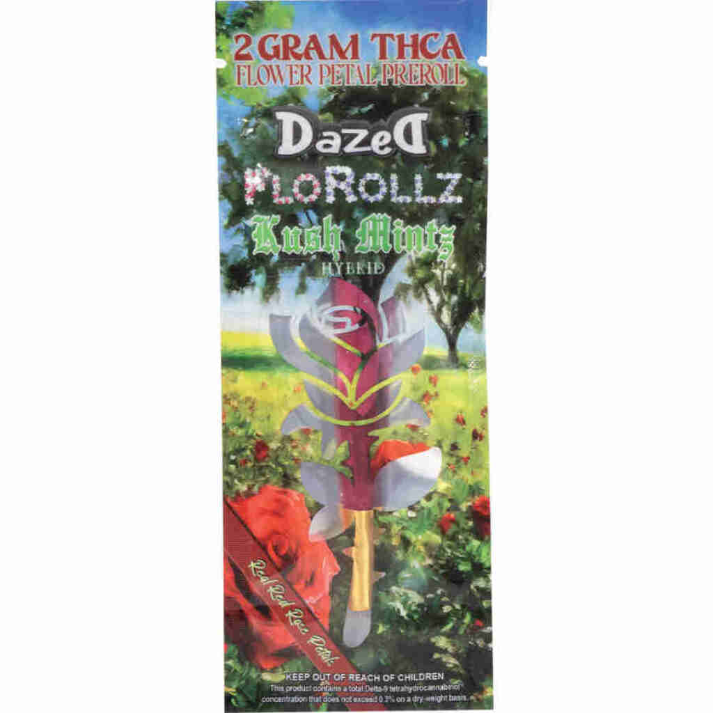 Dazed FloRollz THCa Pre-Roll 2g Kush Mintz - Hybrid