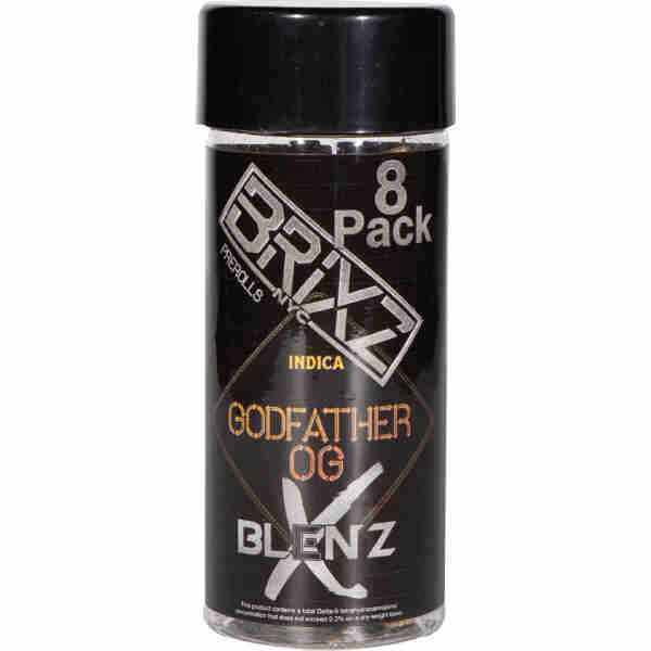 A bottle of BRIXZ X Blenz 8-Pack Pre-Rolls 6g codefeather 0 3.