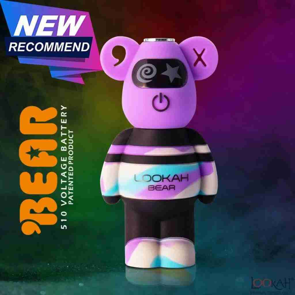 lookah bear 510 vape hardware purple tie dye