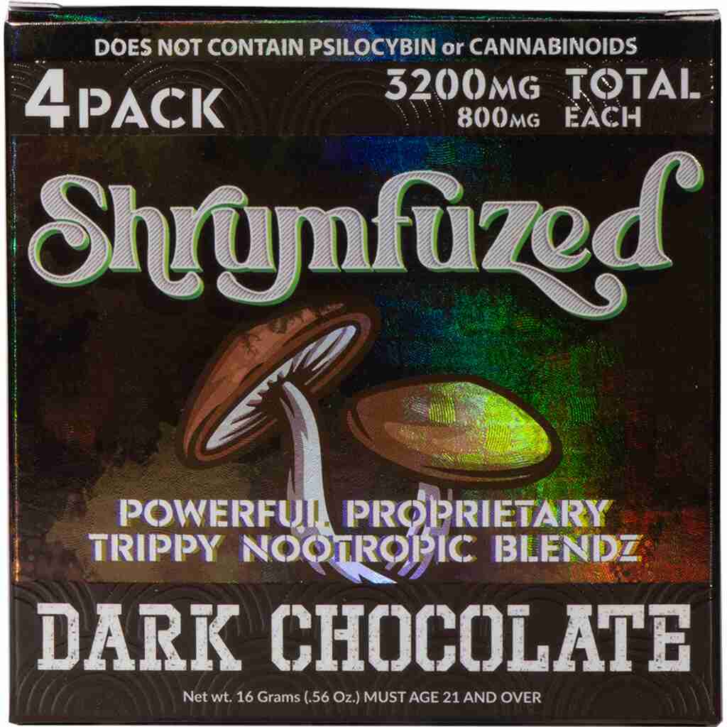 Shrumfuzed Nootropic Trippy Psychedelic Mushroom Chocolate 4pc