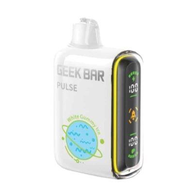 geek bar pulse 12k nicotine vape white gummy ice