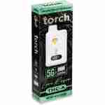 A package of torch brand grapefruit durban-flavored THC-A live rosin disposable vape cartridge with 5 grams net weight.