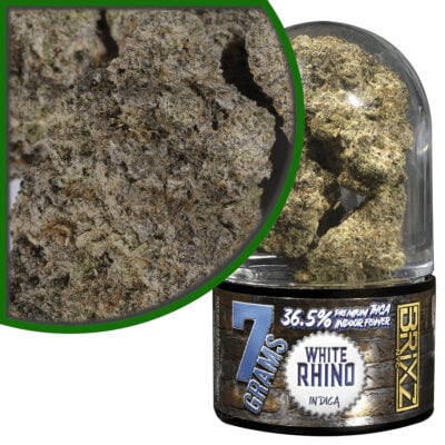 BRIXZ THCa Premium Indoor Flower 7g – White Rhino BRIXZ NYC THCa Premium Indoor Cannabis Flower 7g White Rhino