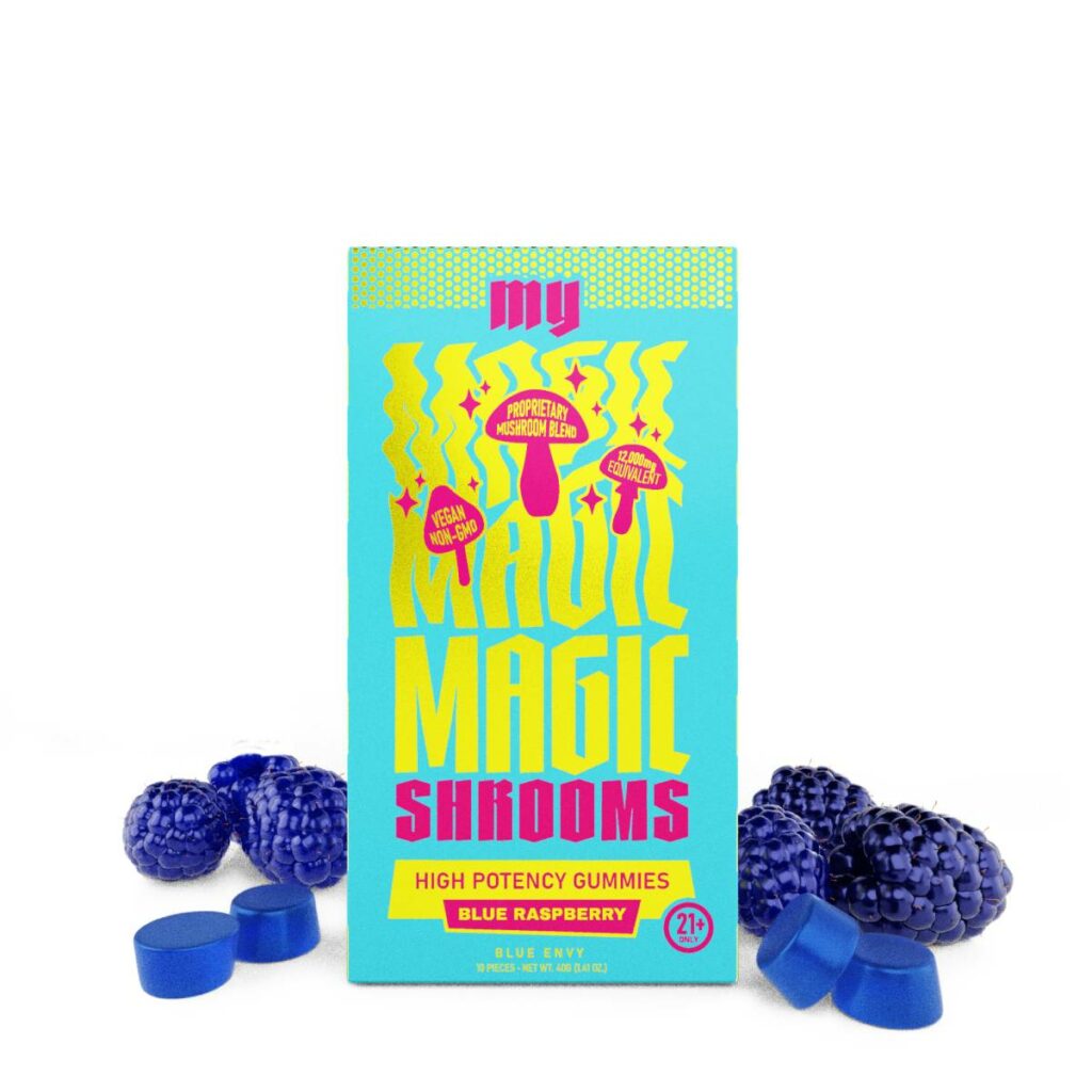 Exodus My Magic Mushy Gummies 12000mg 10pc Blue Raspberry
