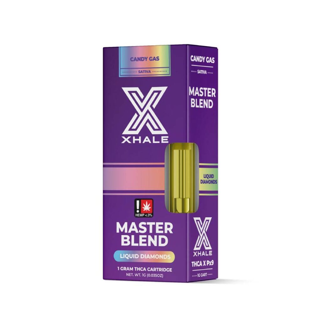 Xhale Master Blend THCa Liquid Diamonds Cartridge 1g Candy Gas