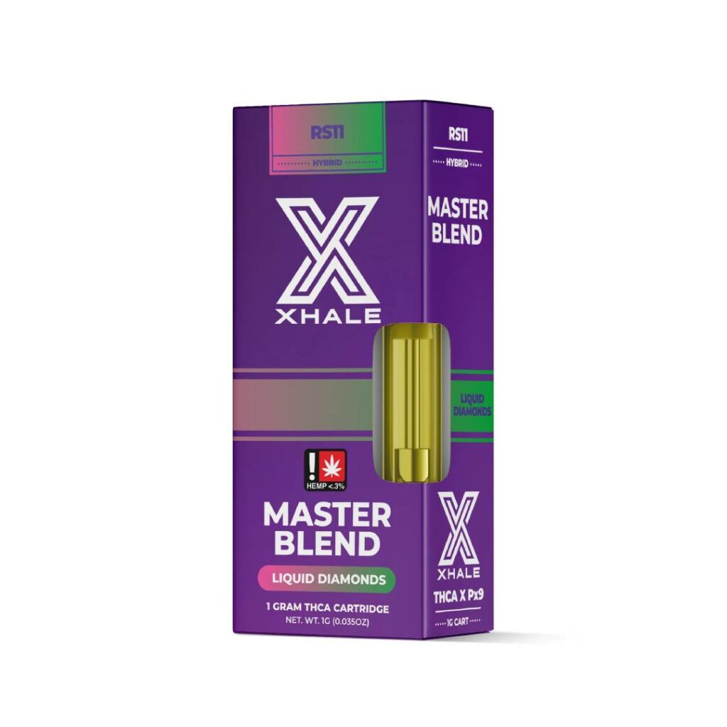 xhale master blend thca liquid diamonds cartridge 1g rs11