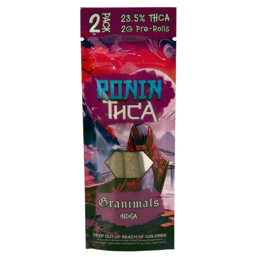 Ronin THCa Pre-Rolls 2 Pack 4 Grams Granimals