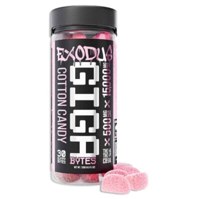 exodus giga bytes 15000mg gummies 30pc cotton candy