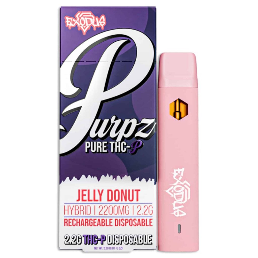 Exodus Purpz Pure THCP Disposables 2.2g Jelly Donut