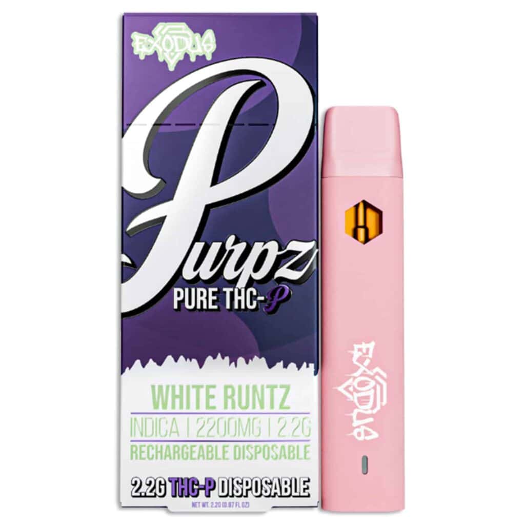 Exodus Purpz Pure THCP Disposables 2.2g White Runtz