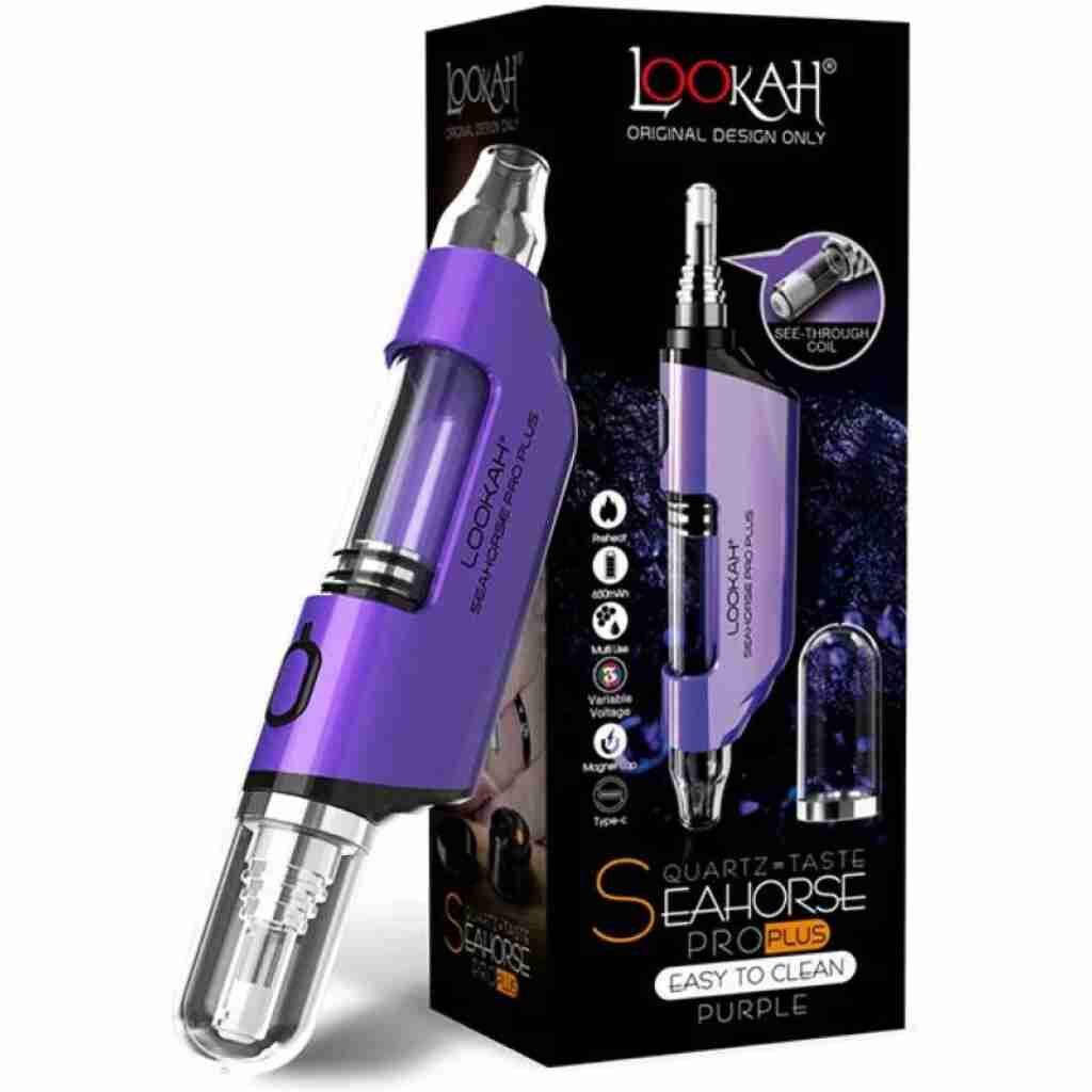 lookah seahorse pro plus electric dab rig purple