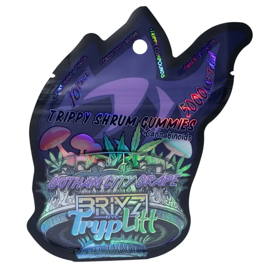 BRIXZ TrypLitt Nootropic Mushroom Gummies 10pc Gotham Grape