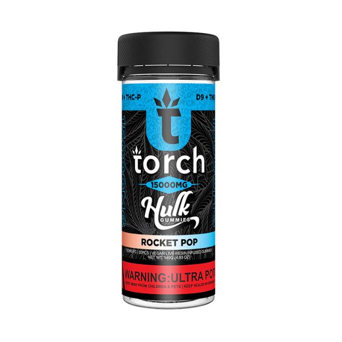 Torch Hulk Gummies 15000mg 20pc Rocket Pop