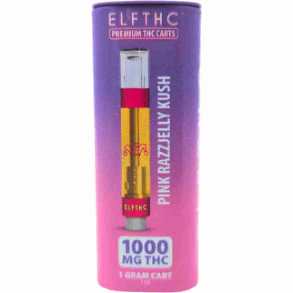 elf thc premium thc cartridge 1g pink razzjelly kush