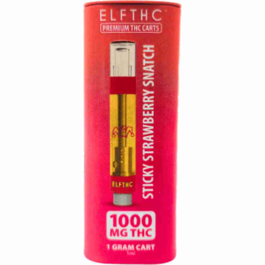 elf thc premium thc cartridge 1g sticky strawberry snatch