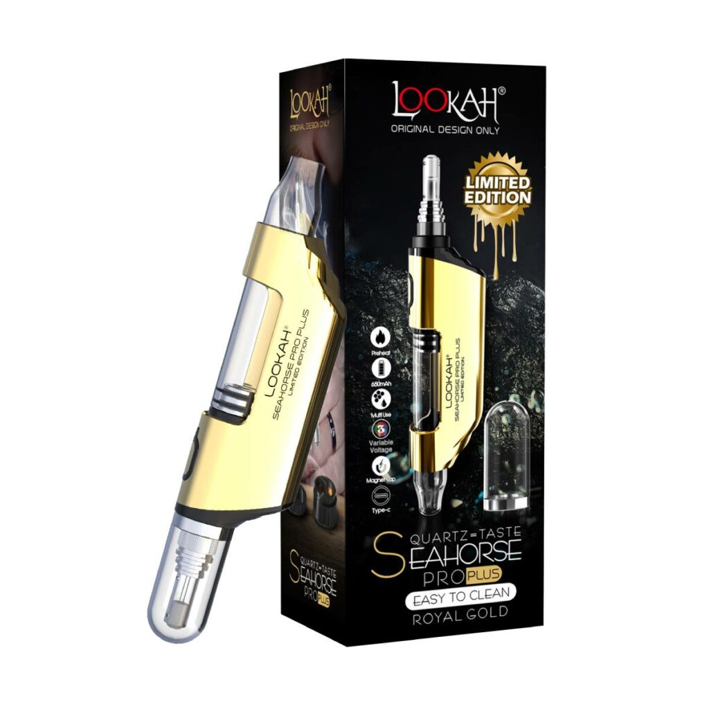 lookah seahorse pro plus dab pen battery gold