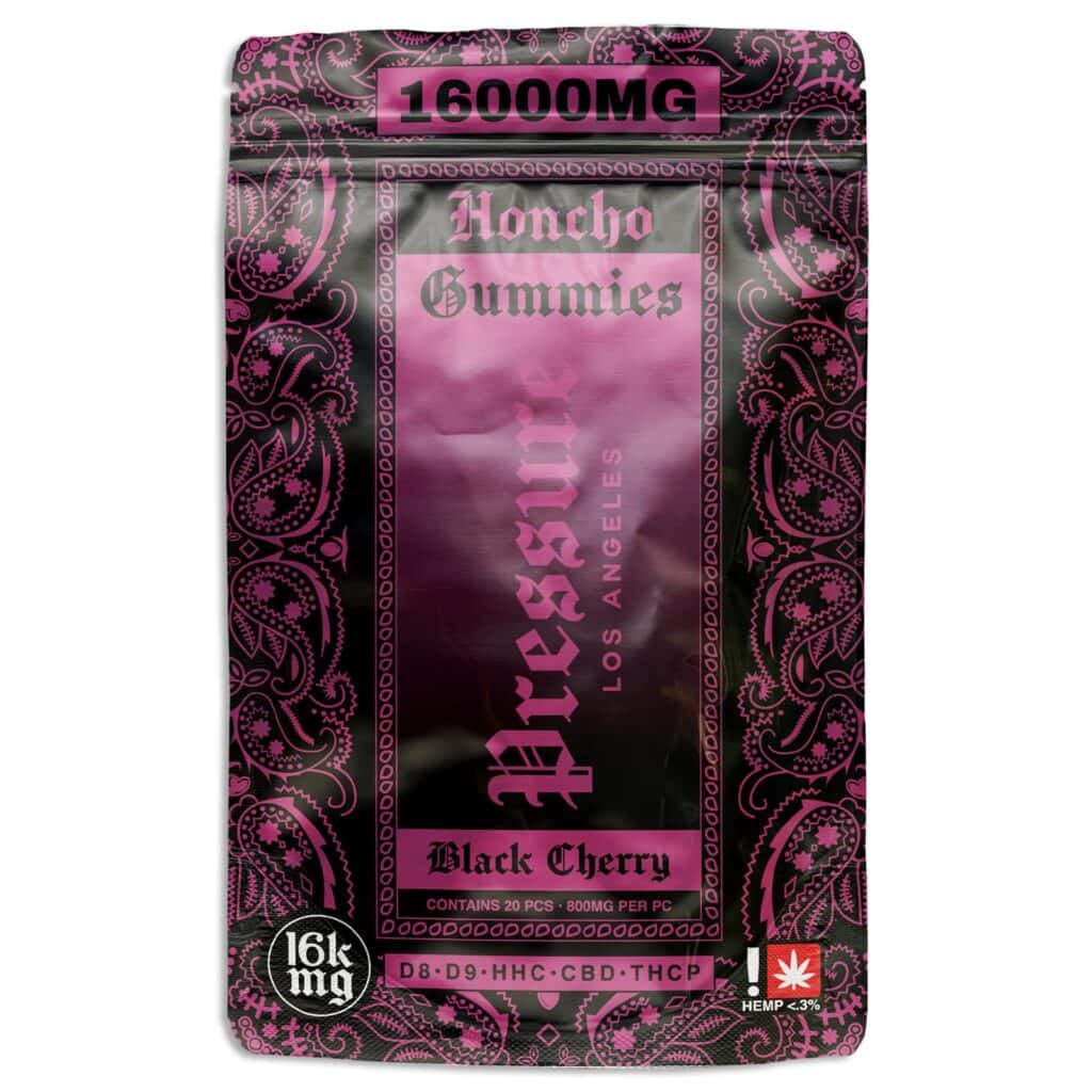 Pressure LA Honcho Gummies 16000mg Black Cherry
