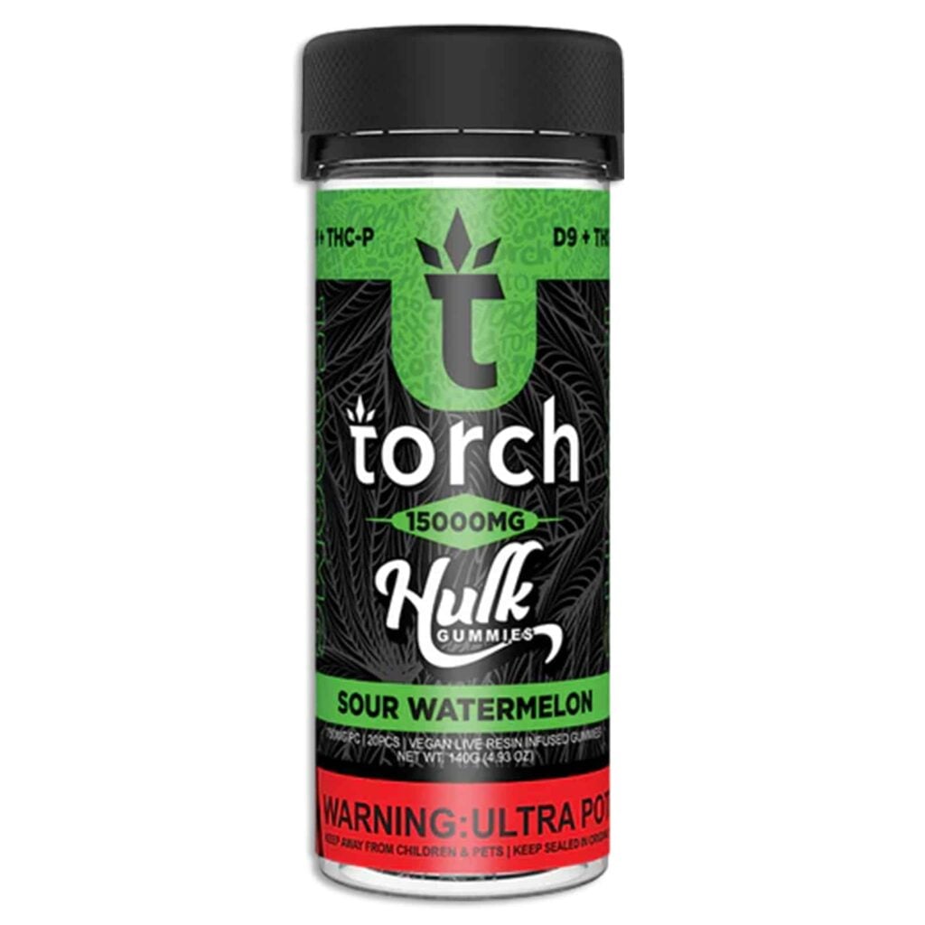 Torch Hulk Gummies 15000mg 20pc Sour Watermelon