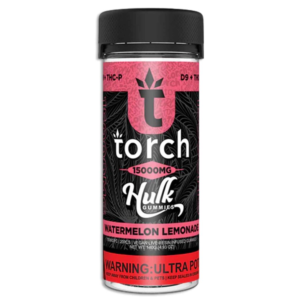 torch hulk gummies 15000mg 20pc watermelon lemonaid