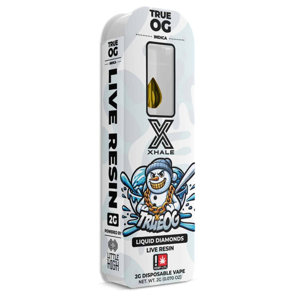 Xhale Live Resin THCa Liquid Diamonds Disposable 2g True OG