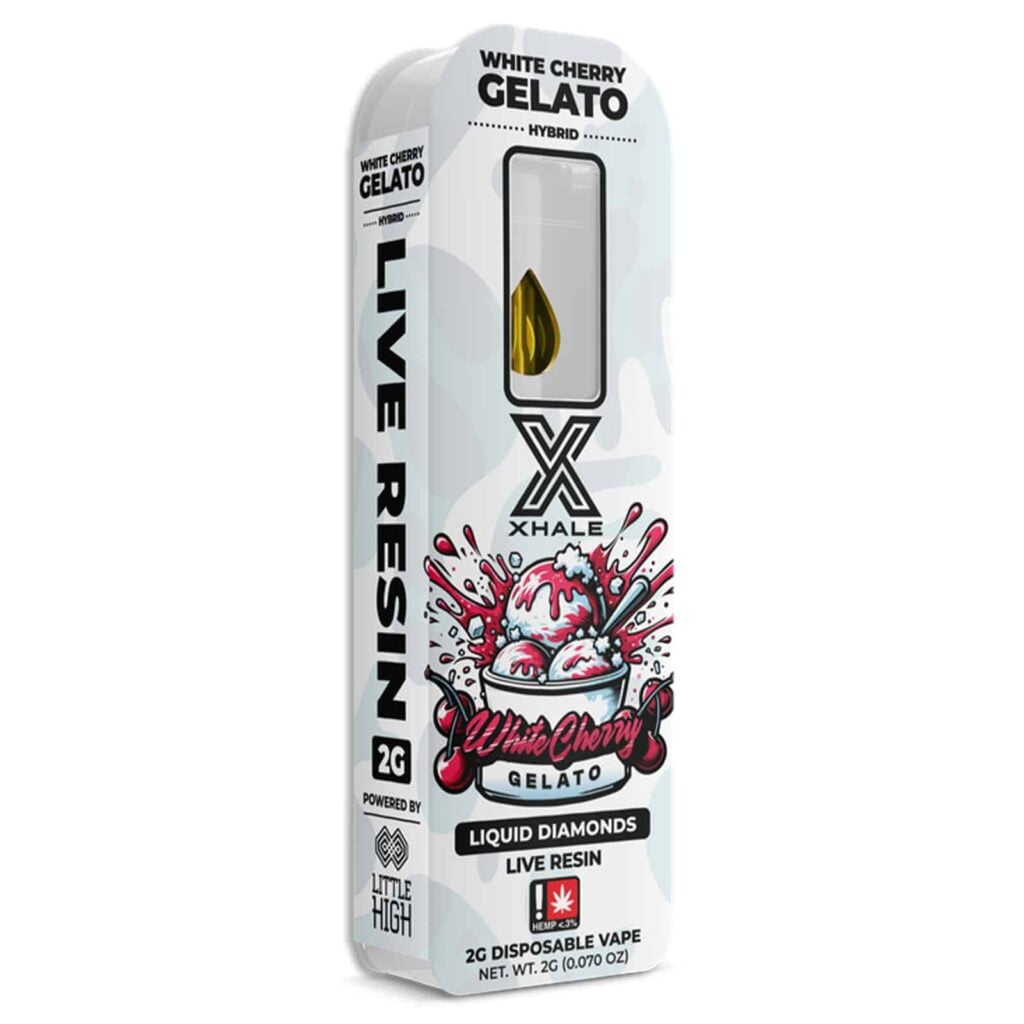 Xhale Live Resin THCa Liquid Diamonds Disposable 2g White Cherry Gelato