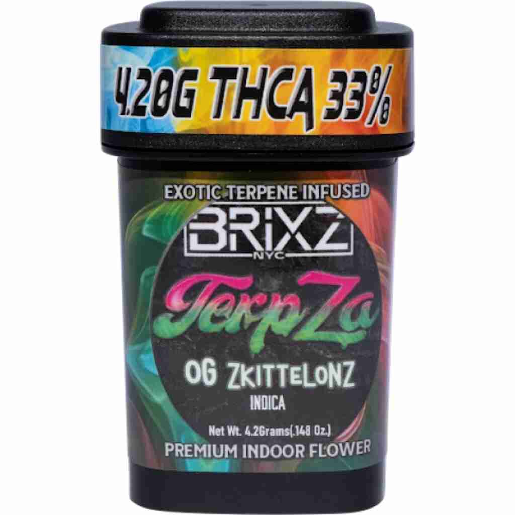 BRIXZ NYC TerpZa Exotic Terpene Infused THCa Premium Indoor Flower 4.20g Og zkittelonz.