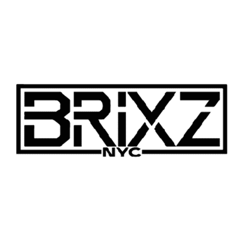 Brixz logo on a black background.