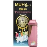 Muha Meds THCa Delta-9 THC Melted Diamonds Disposable Vape 3.5g flavor Cereal Milk