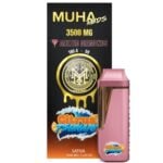 Muha Meds THCa Delta-9 THC Melted Diamonds Disposable Vape 3.5g flavor Citrus Tsunami