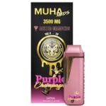 Muha Meds THCa Delta-9 THC Melted Diamonds Disposable Vape 3.5g flavor Purple Champagne