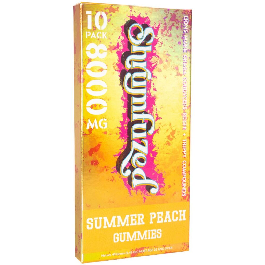 Shrumfuzed Nootropic Mushroom Gummies Summer Peach 10 piece