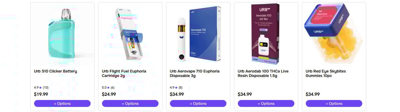 URB vape products for sale