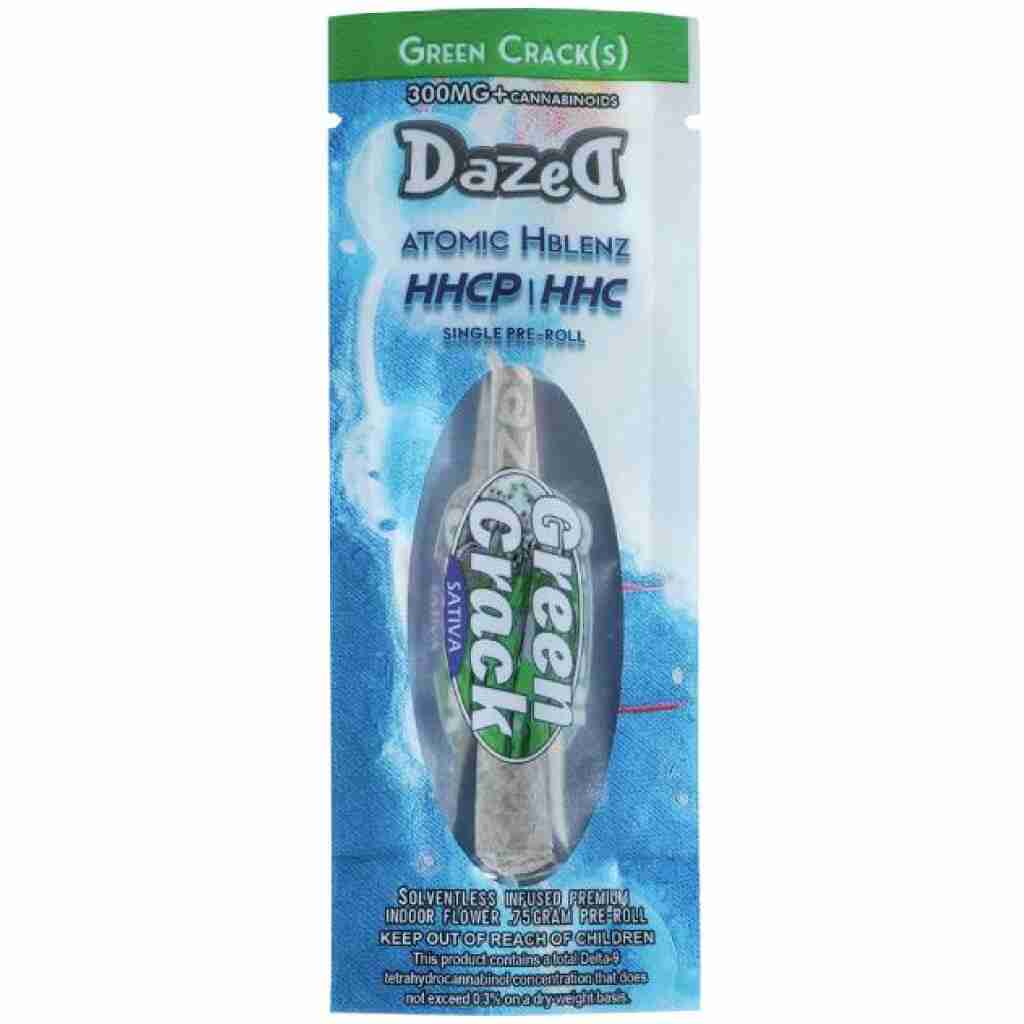 Dazed Atomic H Blenz Shatterwalkerz Single Pre-Roll 0.75g Green Crack
