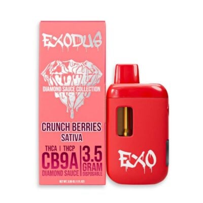 exodus giga bud cb9a thca disposable 3.5g crunch berries