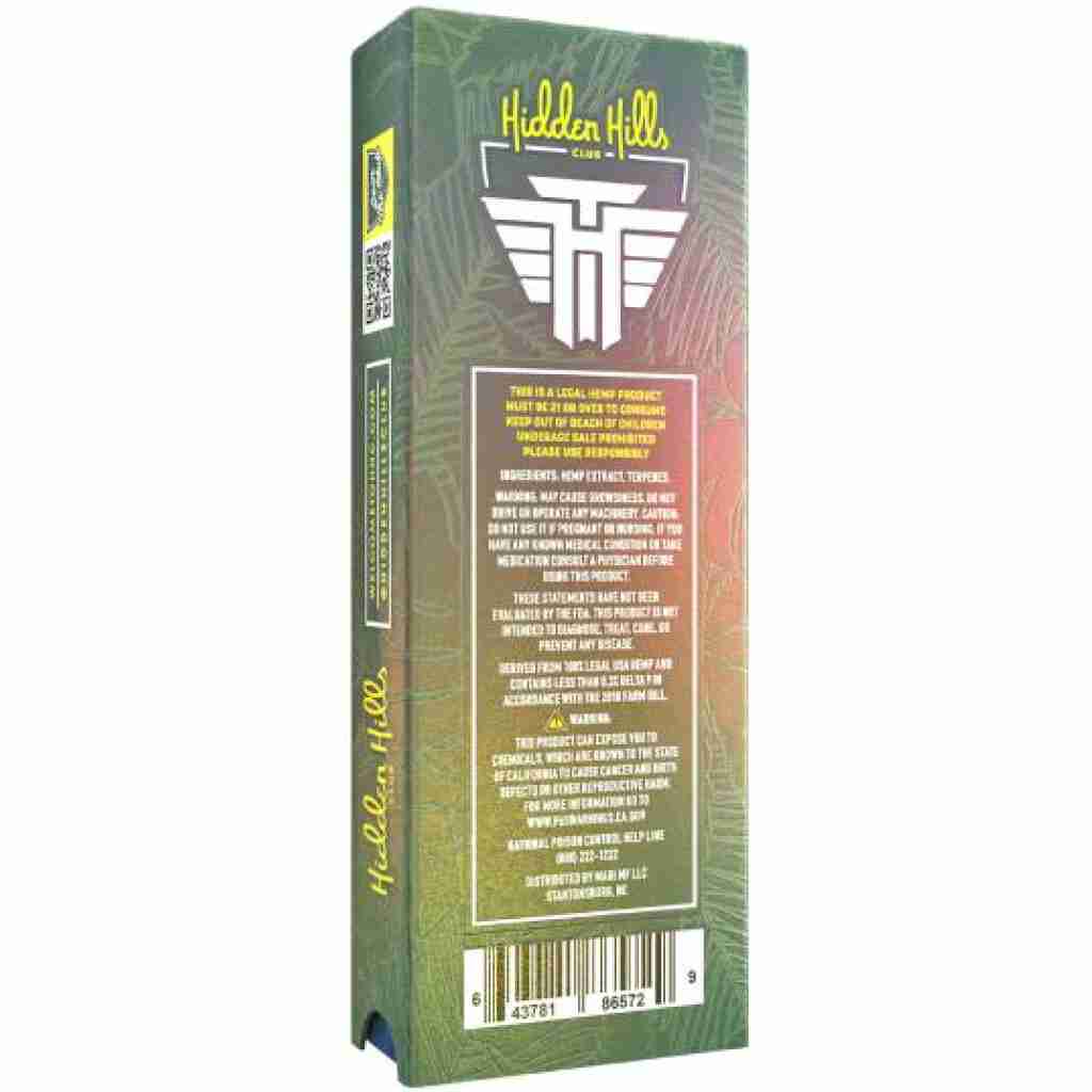 hidden hills club and friends disposable 2g high tolerance hawaiian oreoz lato pop 3