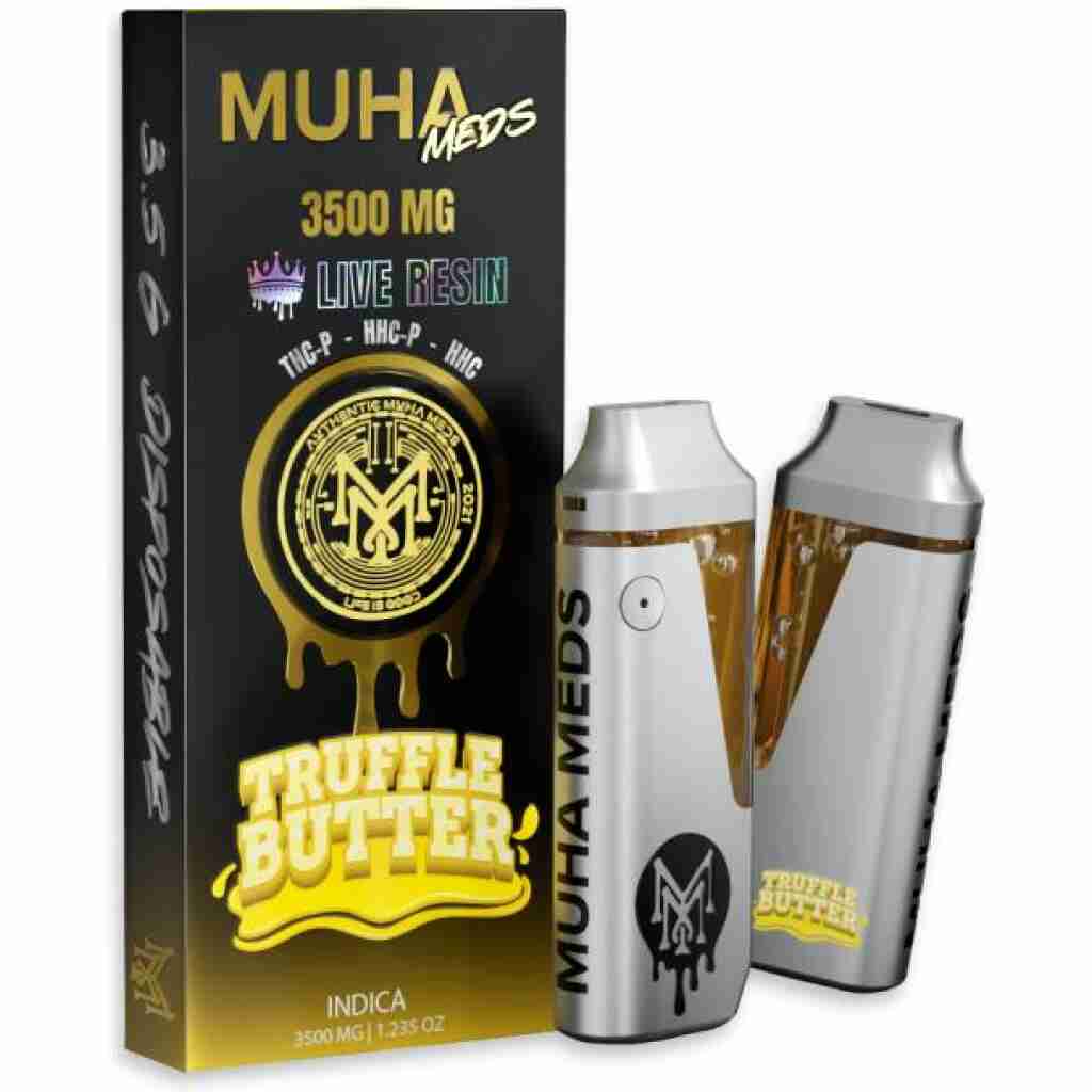 muha meds live resin disposable 3.5g truffle butter