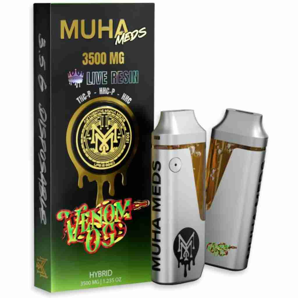 muha meds live resin disposable 3.5g venom og