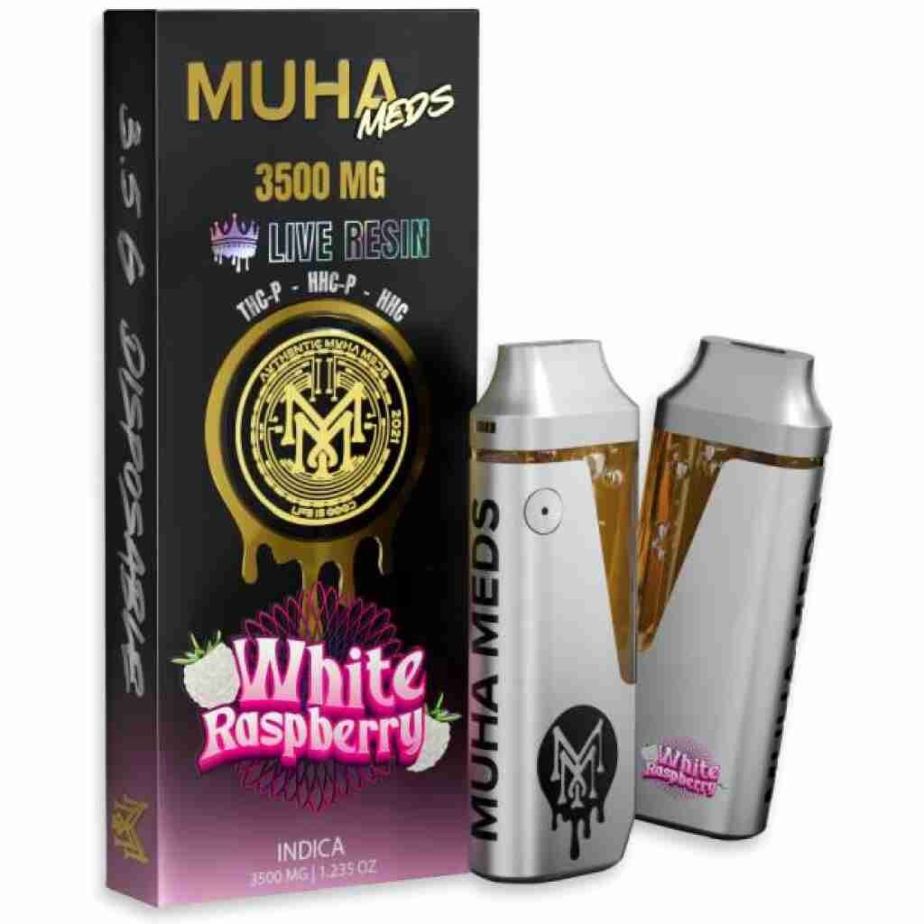 Muha Meds THCP Live Resin Disposable 3.5g White Raspberry