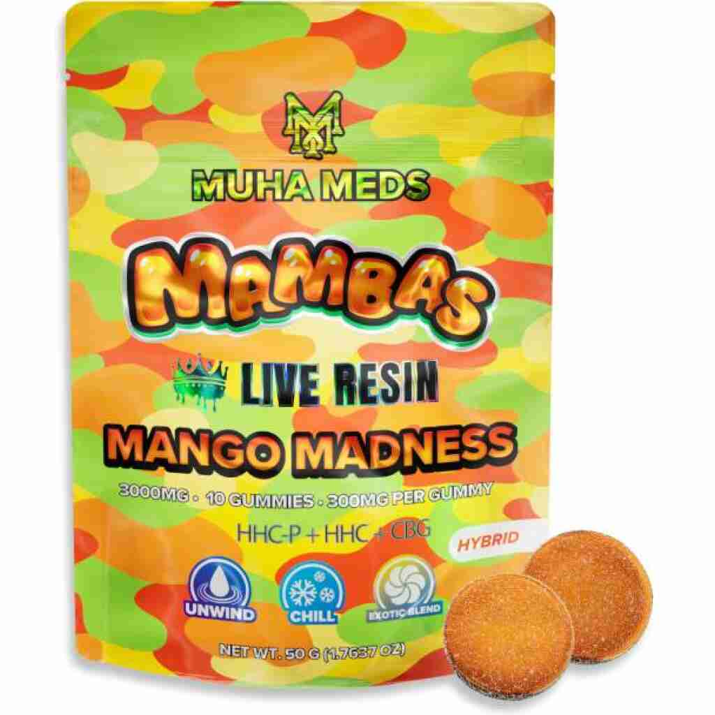 muha meds live resin mambas gummies 10pc mango madness