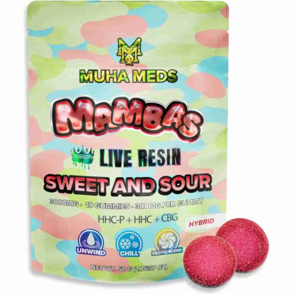 Muha Meds Mambas Live Resin 10pc Gummies 3g Sweet and Sour