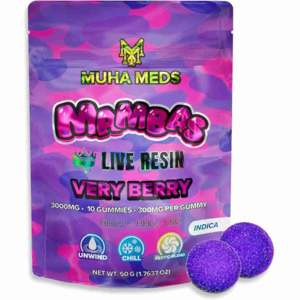 Muha Meds Mambas Live Resin 10pc Gummies 3g Very Berry