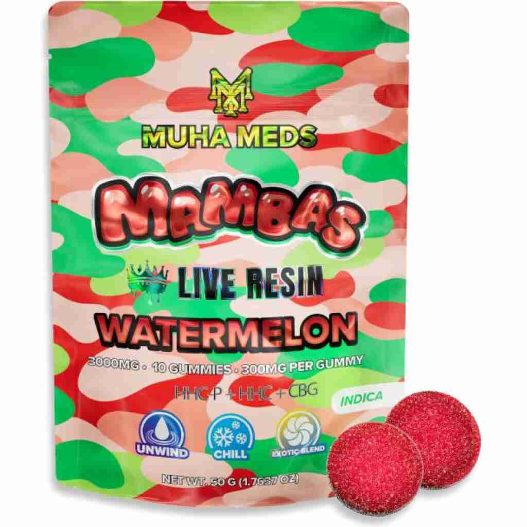 Muha Meds Mambas Live Resin 10pc Gummies 3g Watermelon