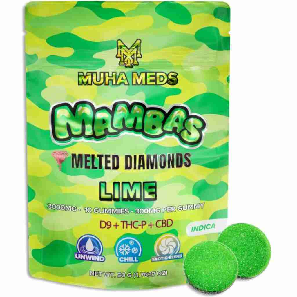 Muha Meds Mambas Melted Diamonds 10pc Gummies 3g Lime